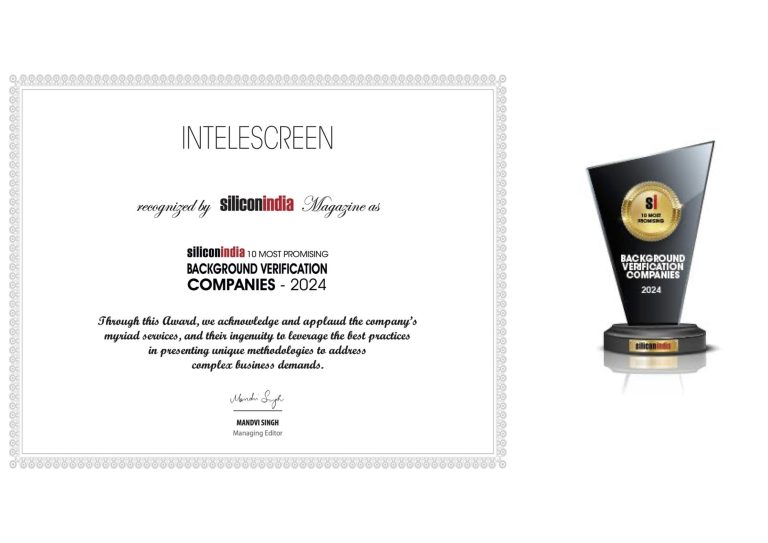 InteleScreen – Awarded as one of the Top 10 Promising Background Verification Companies!